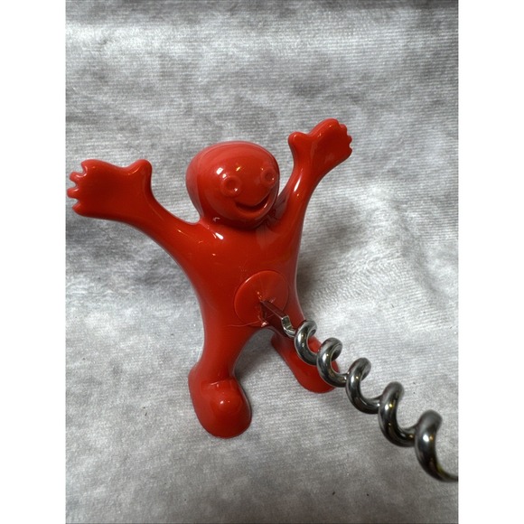 Happy Red Man Wine Corkscrew/Bottle‎ Opener, Funny Portable Barware Bachelorette - Picture 3 of 11